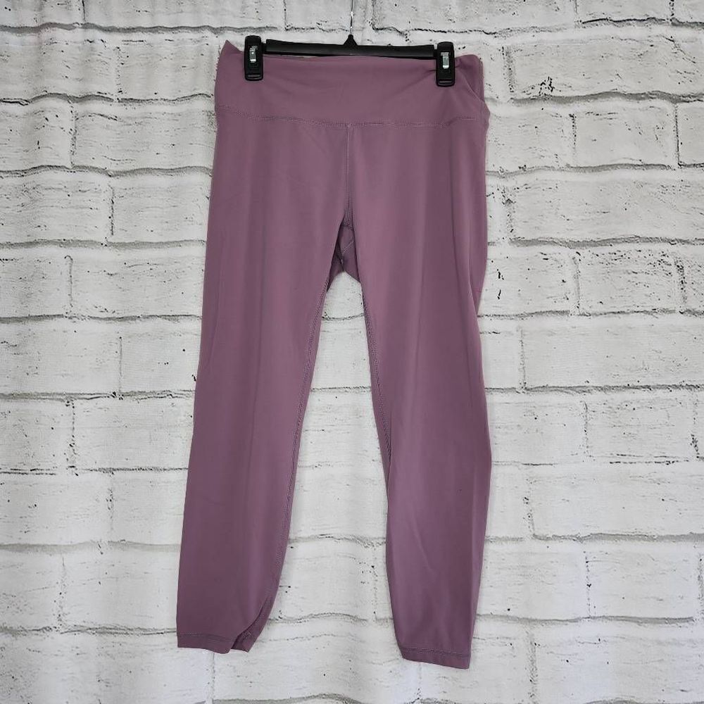 Zyia Active Womens Leggings Athlete Stretch Waist Light Purple Size 12